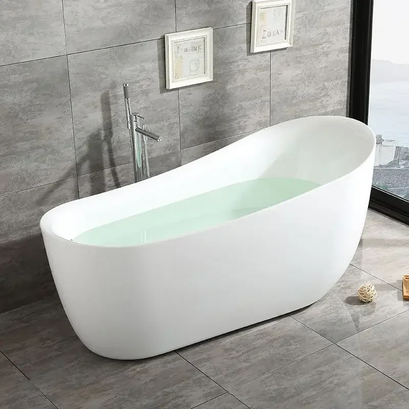 Modern Interior Free Stand Alone Acrylic Bathtub Bath Tub Bathroom Freestanding Alone Soaking Bathtubs 5