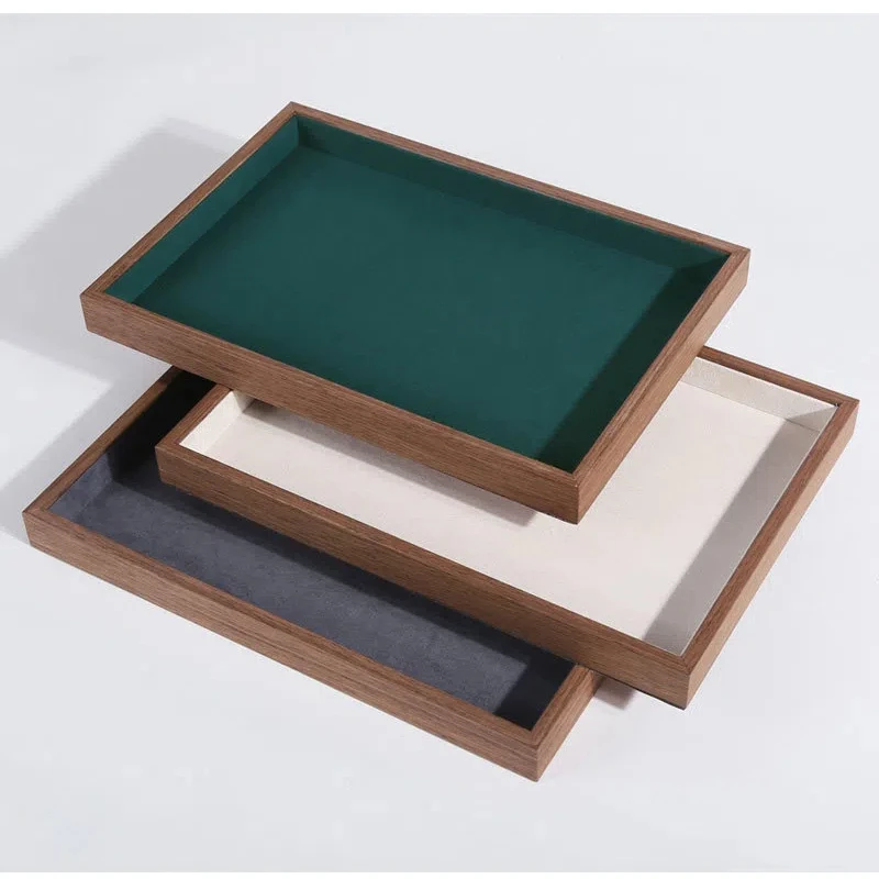 Black Walnut Patterned Jewelry Tray for Viewing Storage Earrings Necklaces Empty Trays Bracelets storage tray jewelry storage tray