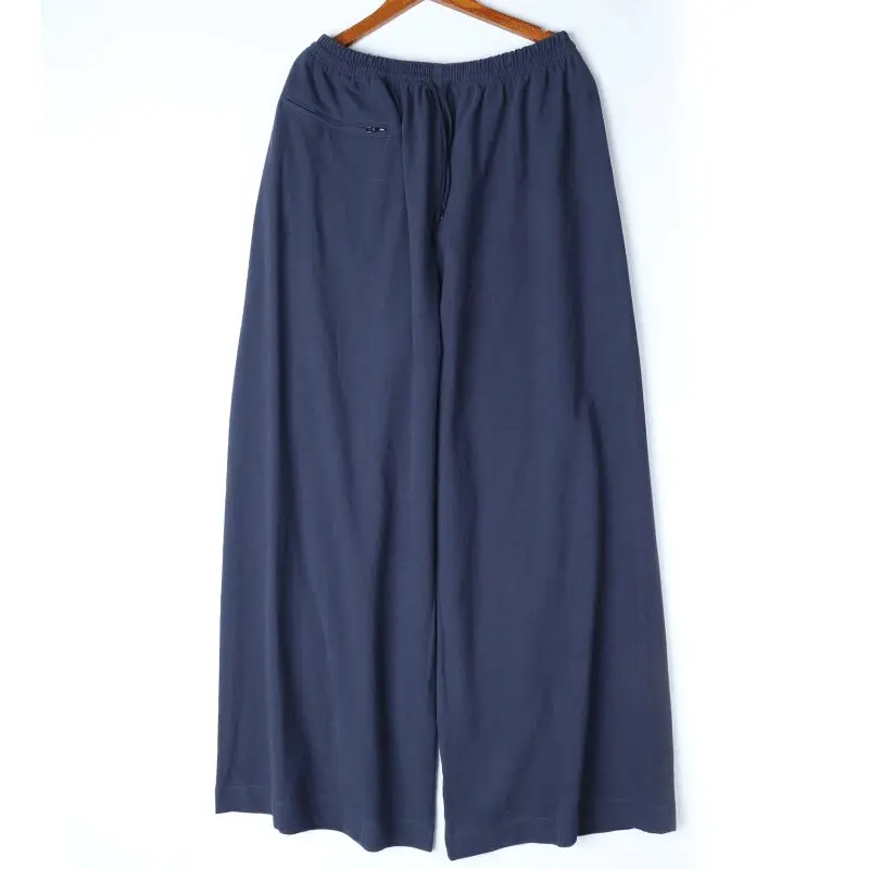 Thick Cotton Buddhist Monk Shaolin Pants Kung fu Tai chi Trousers Wide Leg Martial arts 4 Colors