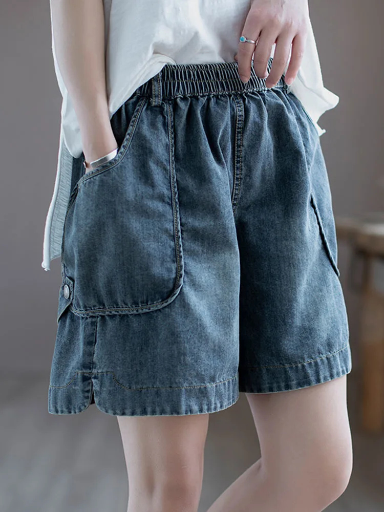 Vintage High Waist Women \' s Denim Shorts 2023 Korean Style Aesthetic Clothing Cheap Stuff Hot Pants Short  Hotpants