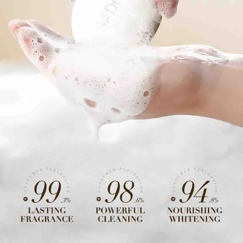 SADOER Milk Facial Soap Face Wash Foam Facial Cleanser Body Universal Moisturizing Brightening Handmade Face Soap Skin Care 5