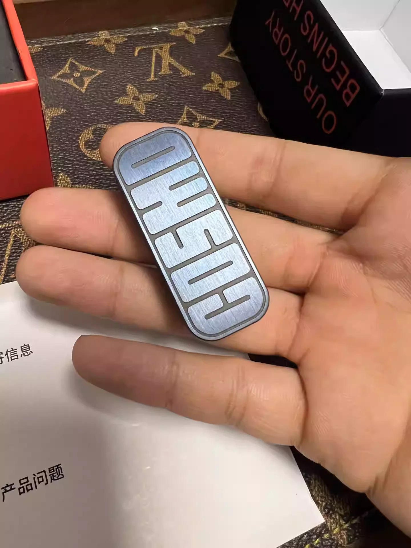 

Stealing Sister Gemini Zirconium Blue with Two Boards Pei and Teflon EDC