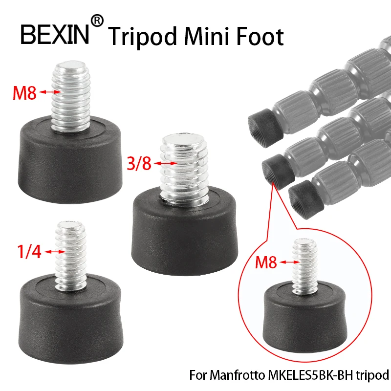 

BEXIN Rubber Camera Manfrotto Monopod Tripod Foot Pad M8 1/4 3/8 Inch Anti Slip Tripod Release Foot Pad For Tripod Monopod Leg