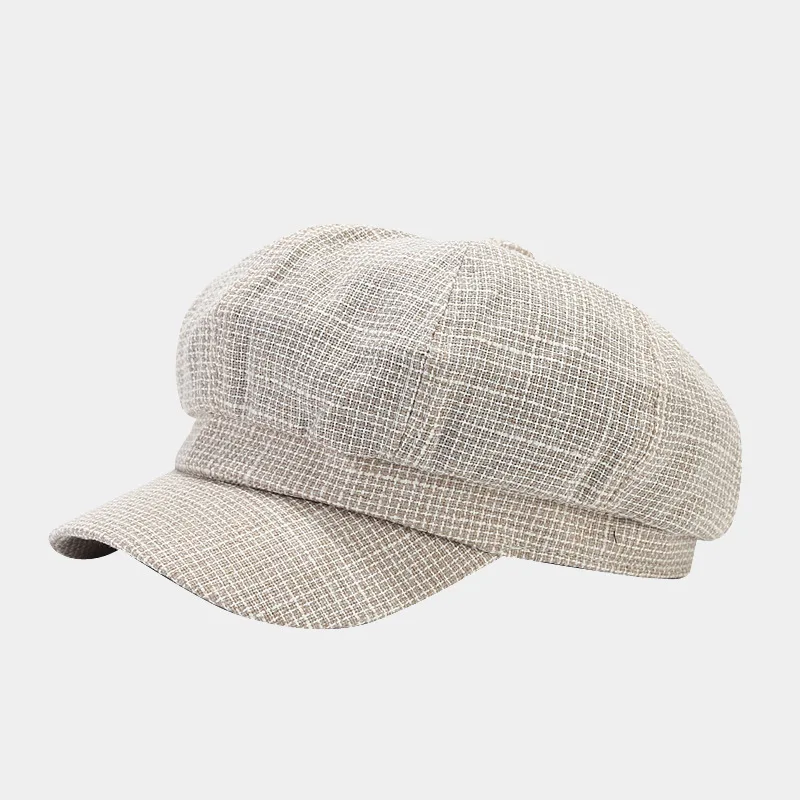 

Hat Women Newsboy Cap Octagonal Beret Flat Retro Spring Autumn Painter Outdoor Accessory