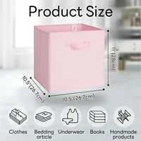 Fabric Storage Cubes,Toy Bin,Colored Storage Cube Organizer Bins,Collapsible Storage Baskets for Clothes,Books,Toys,6-Pack 2