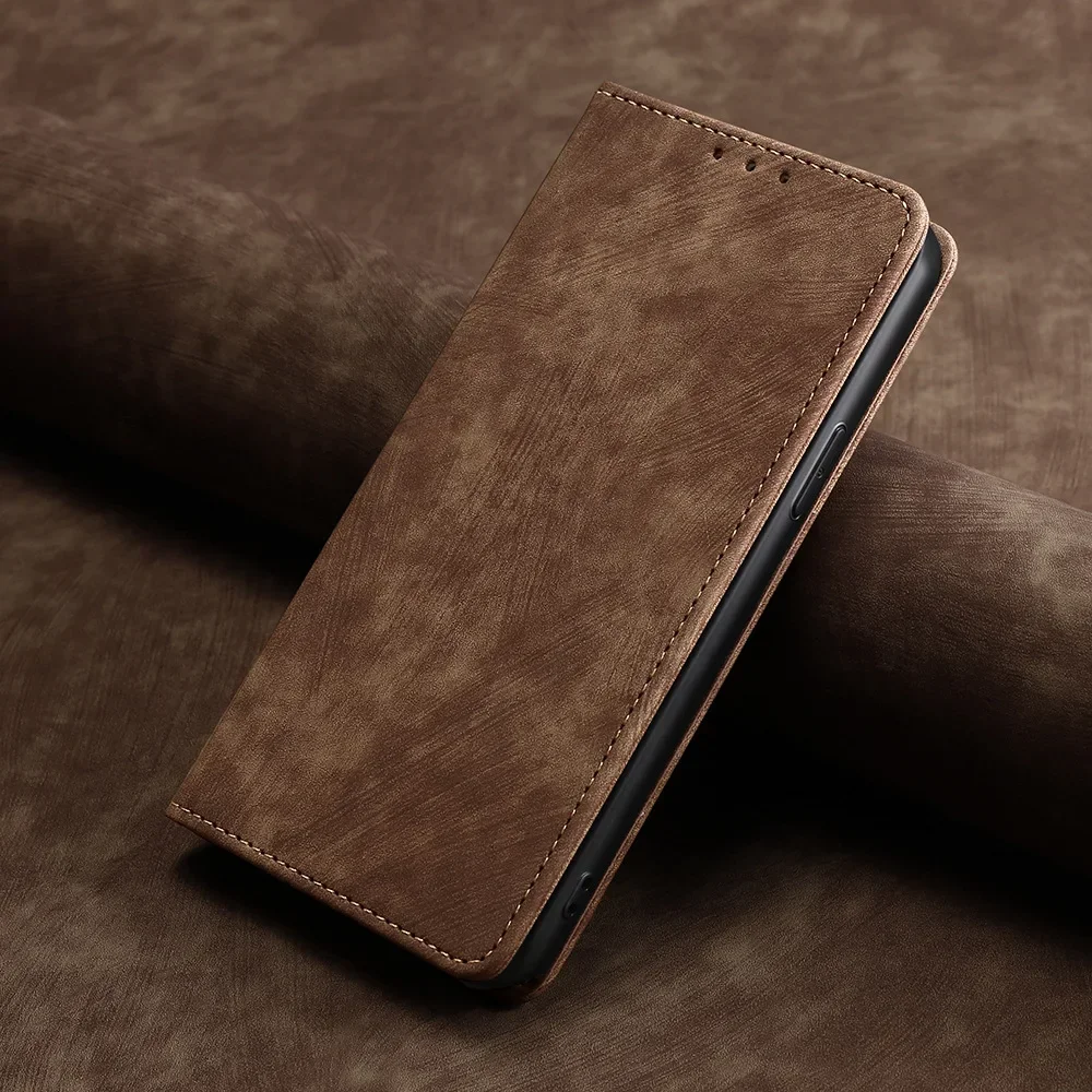Elegant Leather Flip Cover Business Phone Case - Premium Protection & Style