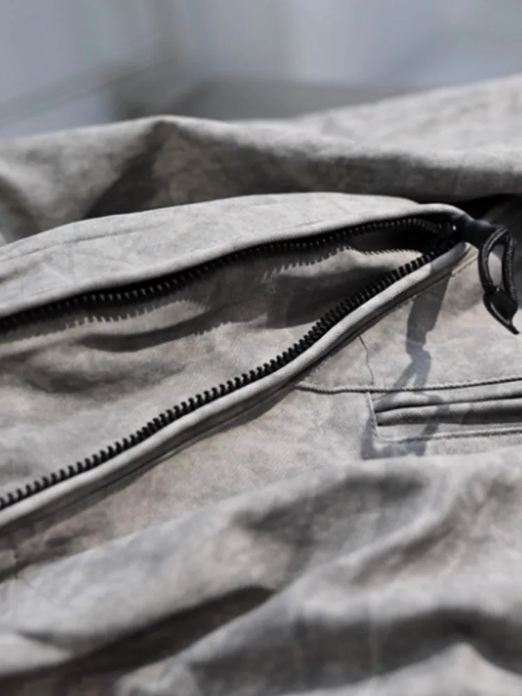 패션 남성용 야외 가을 트레이닝 아웃웨어 하이킹 후드 지퍼 윈드브레이커 캠핑 코트 남성 루즈핏 방풍 스포츠 재킷