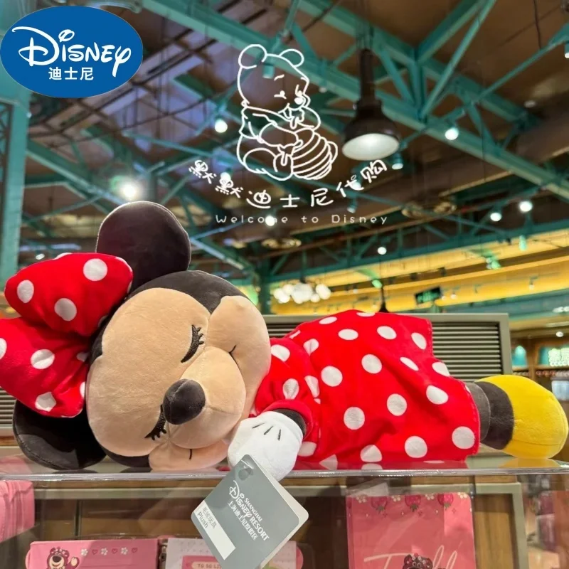 

Оригинальная плюшевая лежачая Подушка Disney с Микки Маусом и Минни, игрушка для живота, декоративная домашняя Подушка для детей, подарок на день рождения и Рождество
