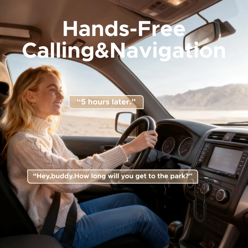 UGREEN Bluetooth 6.0 5.4 Handsfree Adapter Bluetooth 3.5mm AUX Music Navigation Streaming Microphone for Calls Car