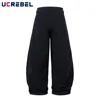 Washed Dark Scimitar Jeans Mens Spring Summer Spliced High Street Loose Wide Leg Denim Pants Men 2