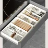 Versatile Adjustable Plastic Organizer Set - Lightweight，Large Capacity for Desk, Drawer, Coffee Bar, Kitchen & Office 6