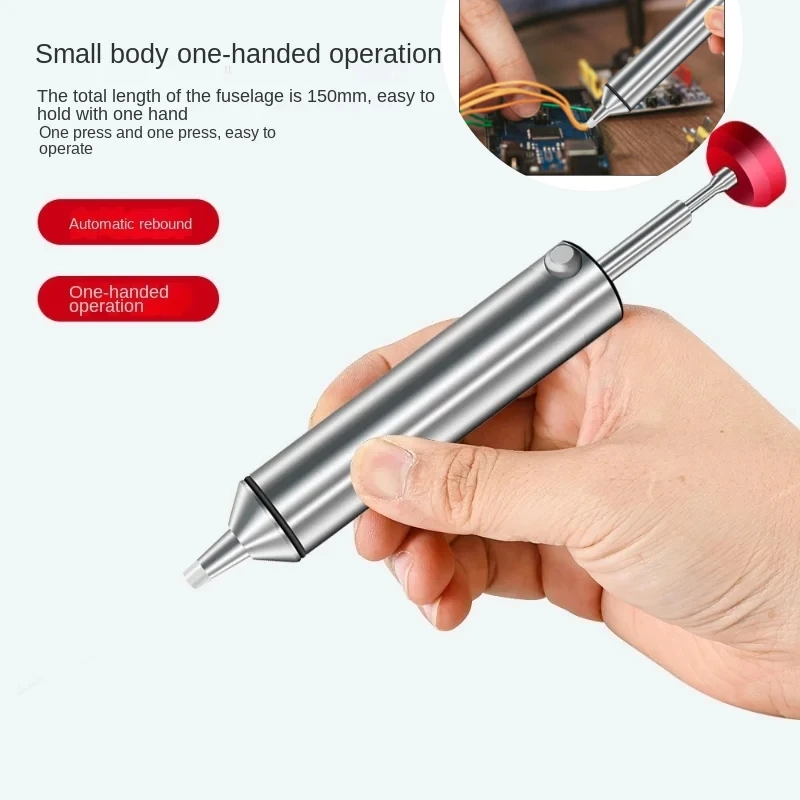New Aluminum Powerful Desoldering Pump Suction Tin Gun Soldering Sucker Pen Removal Vacuum Solder Iron Welding Repair Tool desoldering suction pump desoldering pump desoldering tool