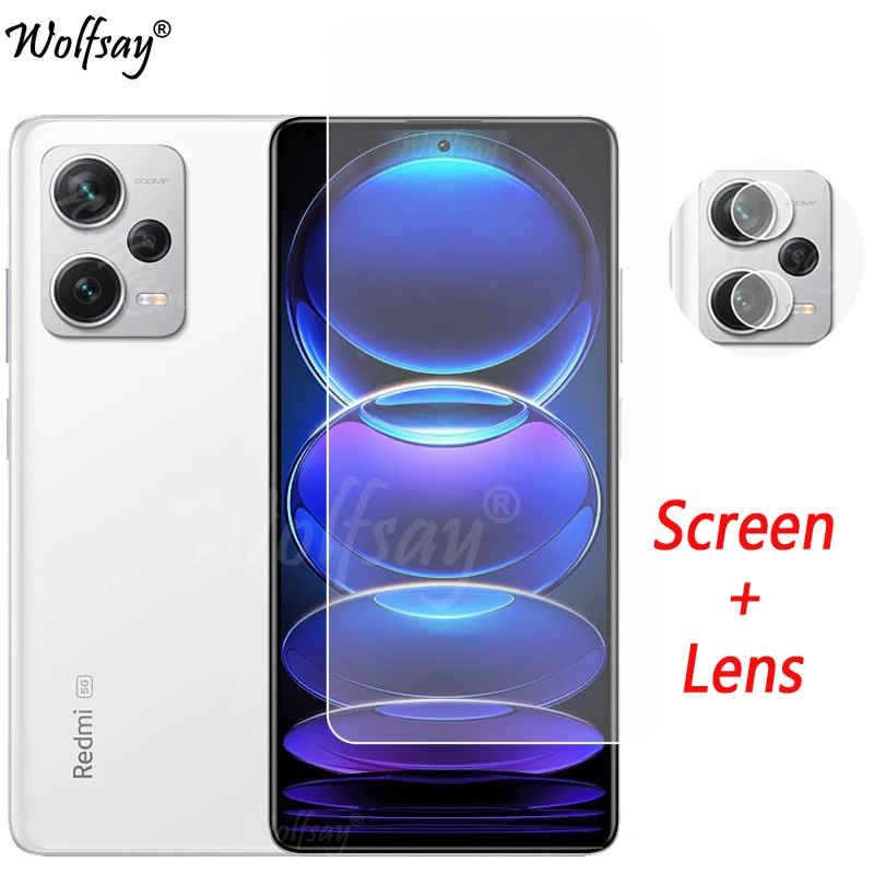 Lente de cámara para Redmi Note 12 Pro Plus, Protector de pantalla de  cristal para Redmi Note 12 Pro Plus 5G - AliExpress