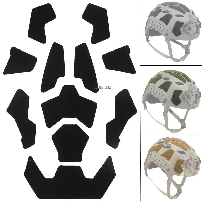 Tactical Fast Helmet Magic Sticker 11 Pz/Set Patch Per Casco Super High Cut Gancio E Chiusura Ad Anello Accessori Per Caschi Da Caccia