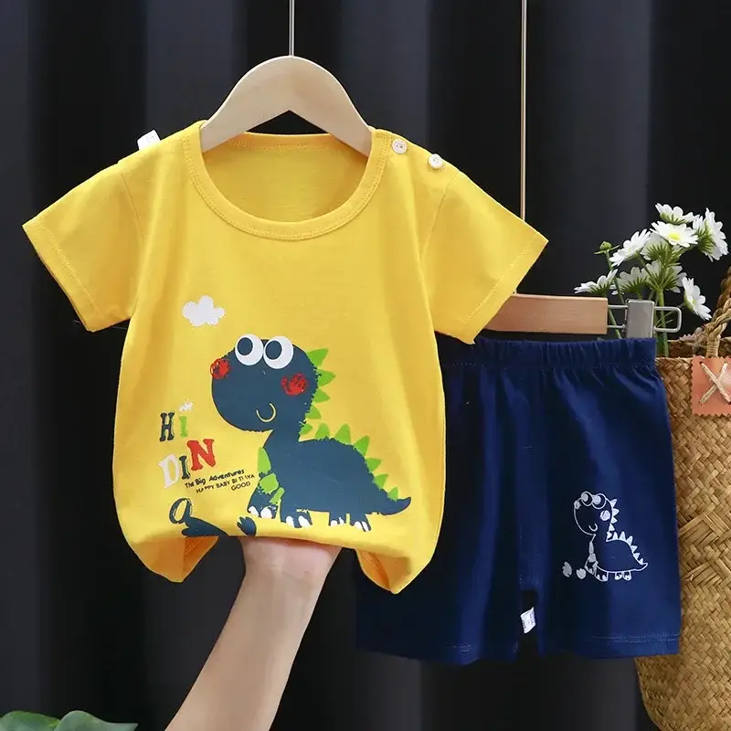 2PCS Children's Sets mother Kids Clothes Boys Girl T-shirt Shorts Summer Cotton Short sleeve Baby Children Clothing Toddler Suit - Image 11