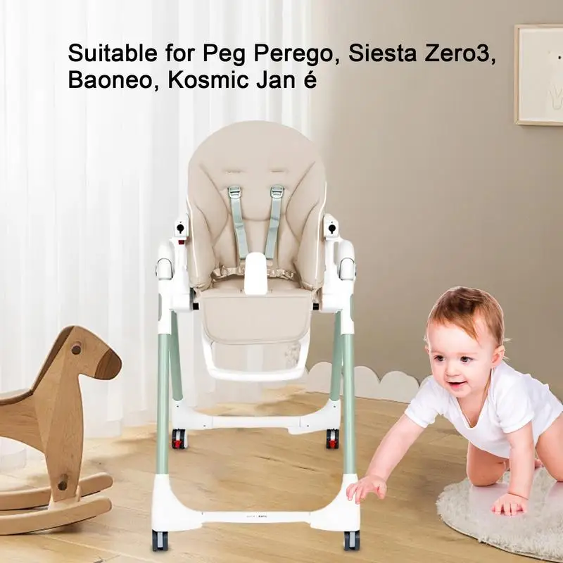 Cuscino del sedile per Peg perego Siesta Zero 3 coprisedia da pranzo in pelle PU coprisedile morbido per bambini con imbottitura cuscino per seggiolone