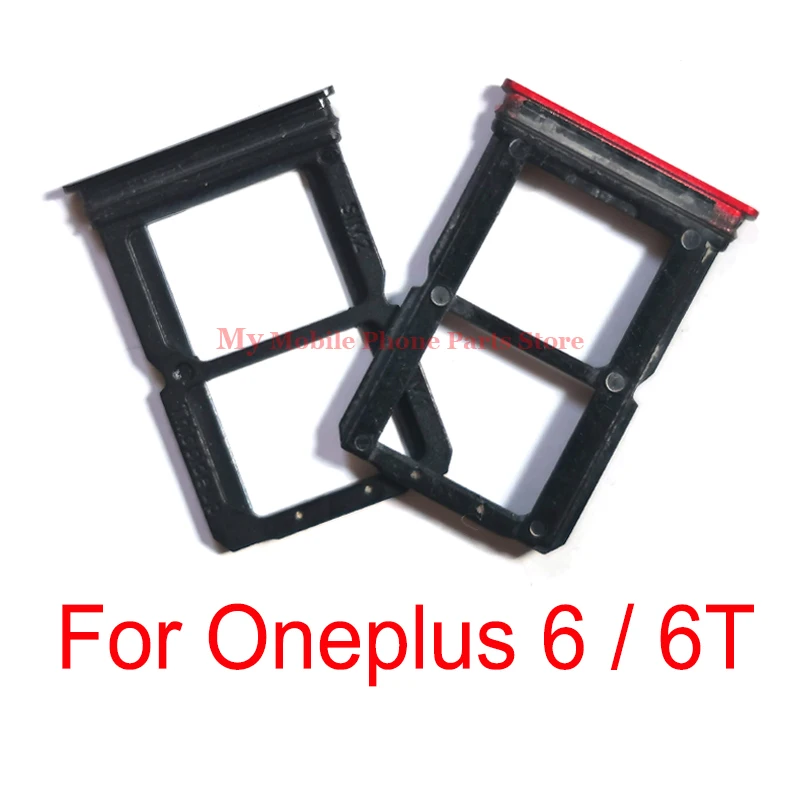 

Dual Simtray Sim Card Tray Holder For OnePlus 6 6T 1+6 Sim Tray Slot Holder Adapter Repair Parts For oneplus6T 1+6T Replacements