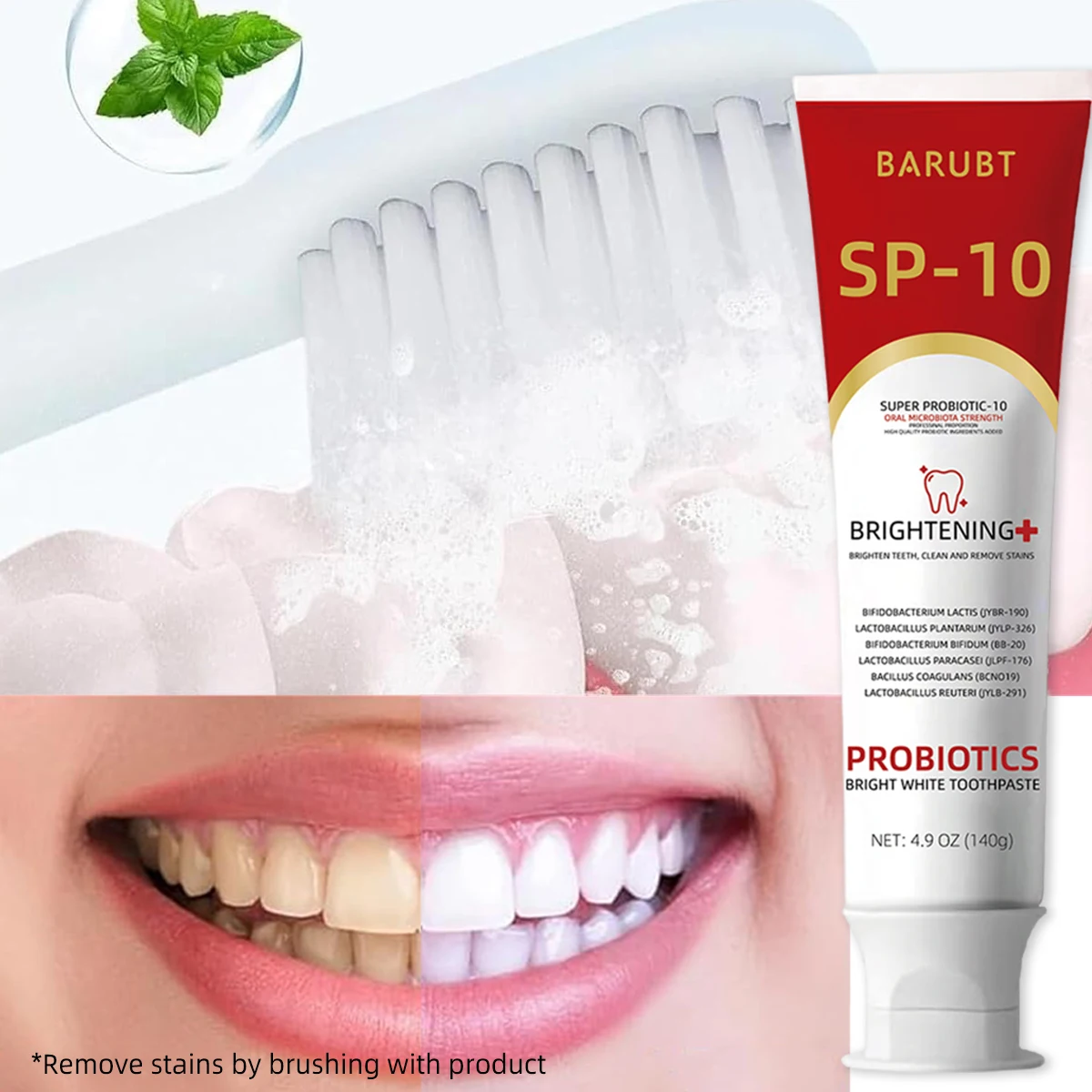 Teeth Health Product Cross -border summer explosion BarUBT probiotic tooth care toothpaste care toothpaste