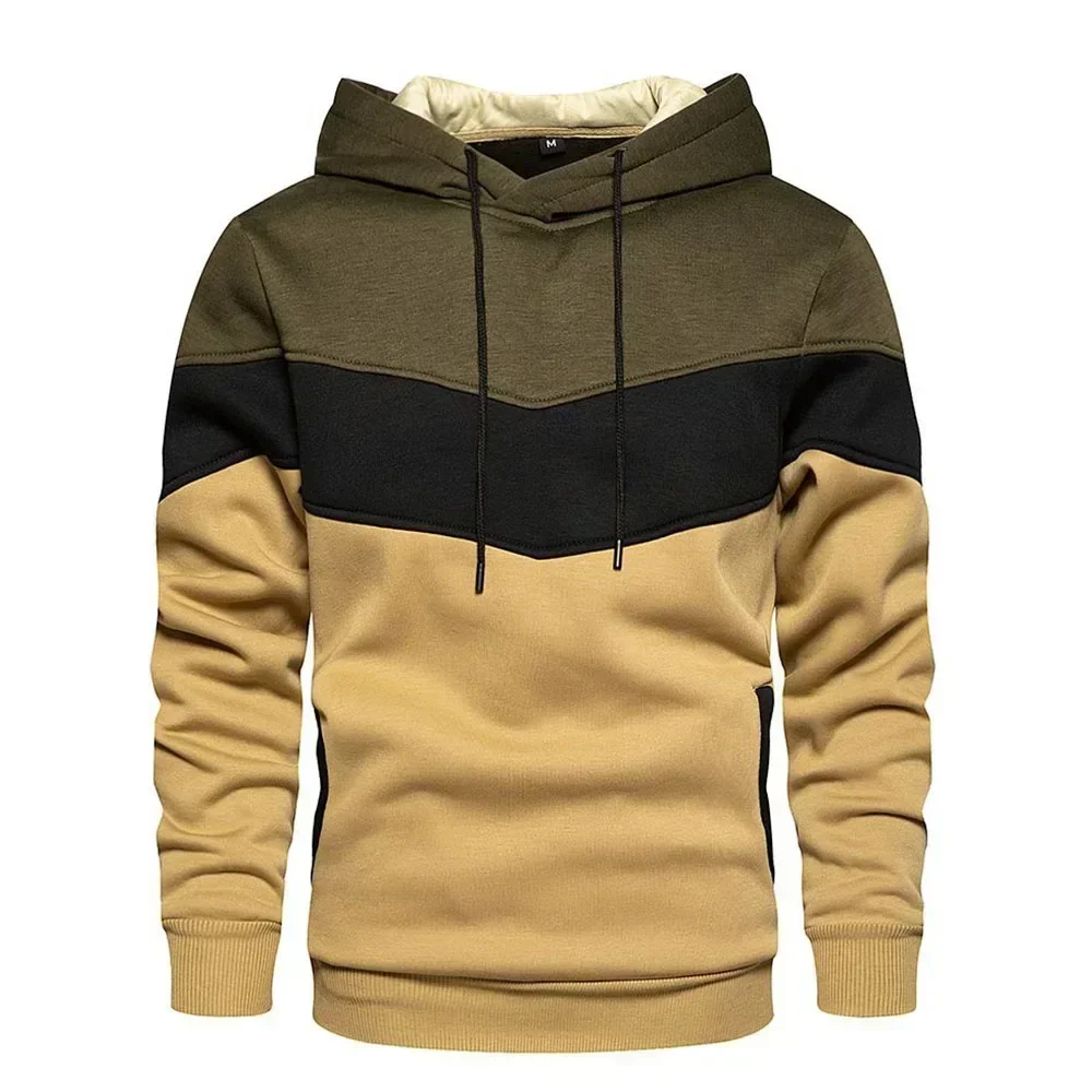 

2023 Spring and Autumn New Men's and Women's Couple Fashion Trend Casual Loose Size Hoodie Block Color Hooded Collar Sweater