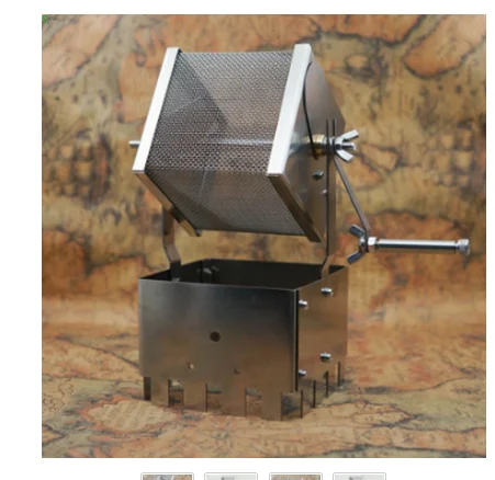 Coffee Roasting Machine Stainless Steel Hand-Cranked Coffee Bean Roasting Machine