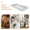 White Marble Silicone Bathroom Storage Tray Vanity Counter Decorative Kitchen Sink Soap Bottle ganizer Trays For Garden Storage 5