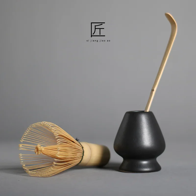 Japanese matcha tea set matcha bowl bamboo whisk holder tray set
