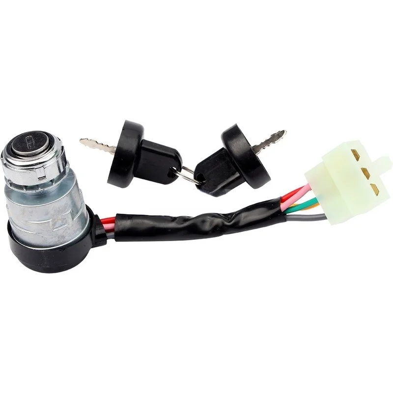 Universally 5 Wire 5 Pin Ignition Key Switch Start Lock with 2 keys Waterproof 4 Stroke Motorcycle Dune Buggy ATV parts moped