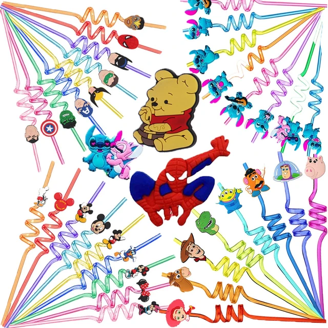 8pcs Reusable Disney Winnie The Pooh Straws Cartoon Tigger Pig Plastic  Drinking Straw Kids Baby Shower Birthday Party Supplies - Party & Holiday  Diy Decorations - AliExpress