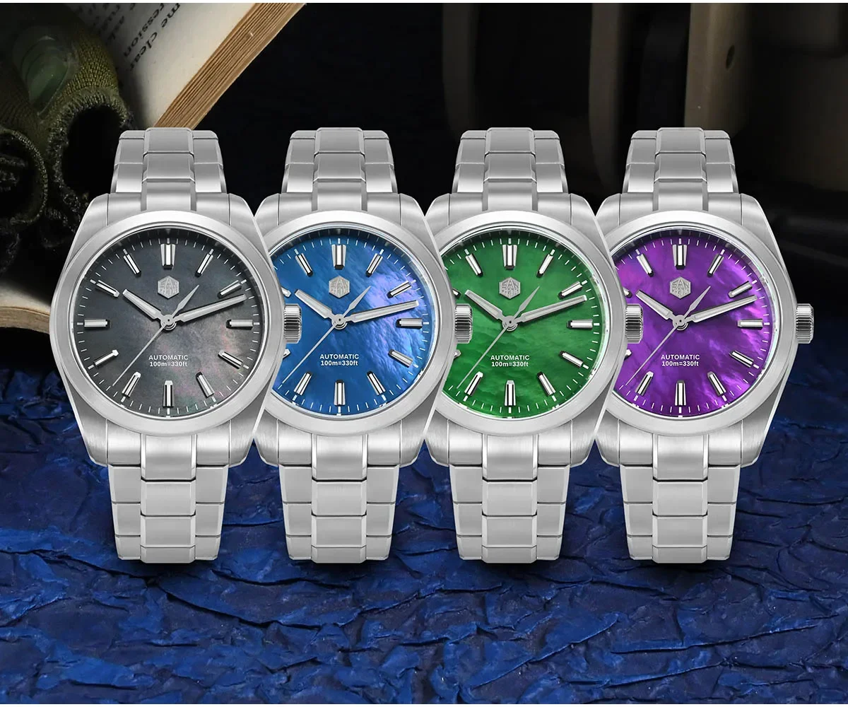 SanMartin 39mm MOP Dial Sport Gada Watch Miyota 90S5 Original