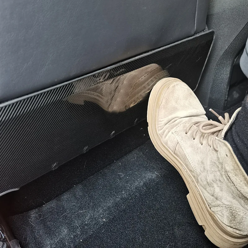 

2pcs for Changan UNIV Seat Kick Pad Leather Stainless Steel Protective Plate Easy To Clean Carbon Pattern Decoration UNI-V