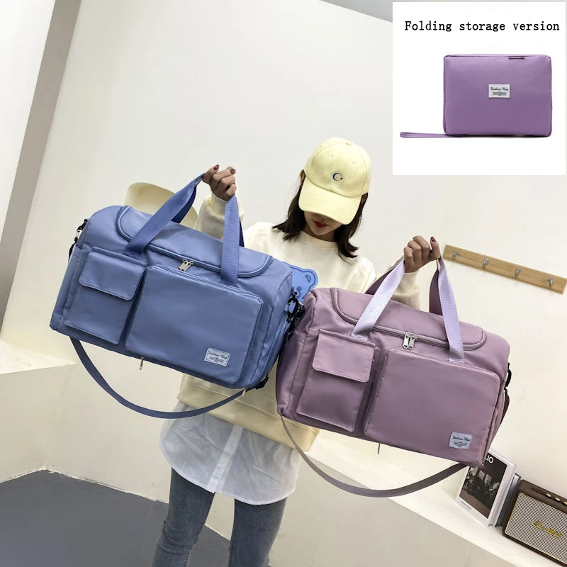 

New Foldable Handheld Travel Bag Wet And Dry Waterproof Swimming Fitness Bag Expandable Large Capacity Luggage Bag Maternity Bag