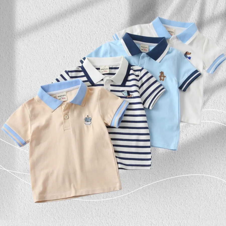 56058-8c3c31.png Boys Clothing Embroidered Polo Shirt Casual Cotton Summer Top