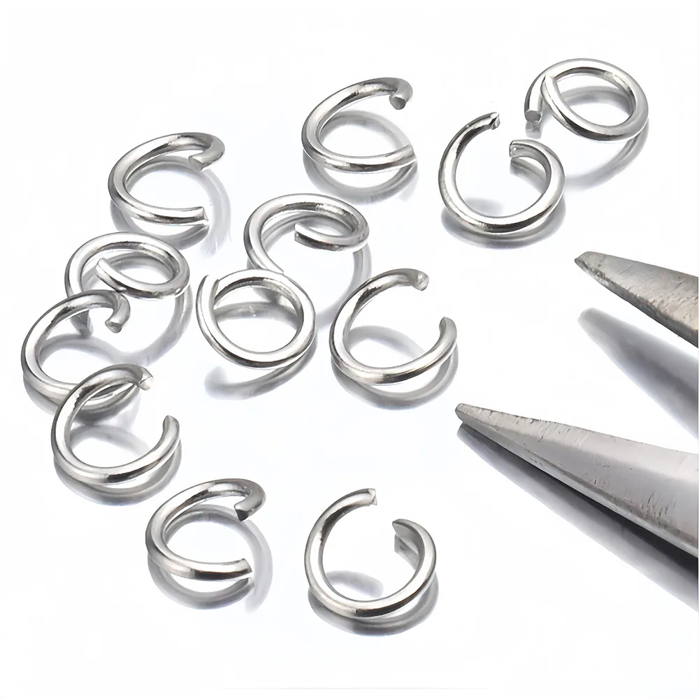 100–300 Stück 3–12 mm offene Biegeringe aus Edelstahl mit geteiltem O-Ring-Anschluss für Halskette, Armband, Schmuckherstellung, Großhandel – Detail 4
