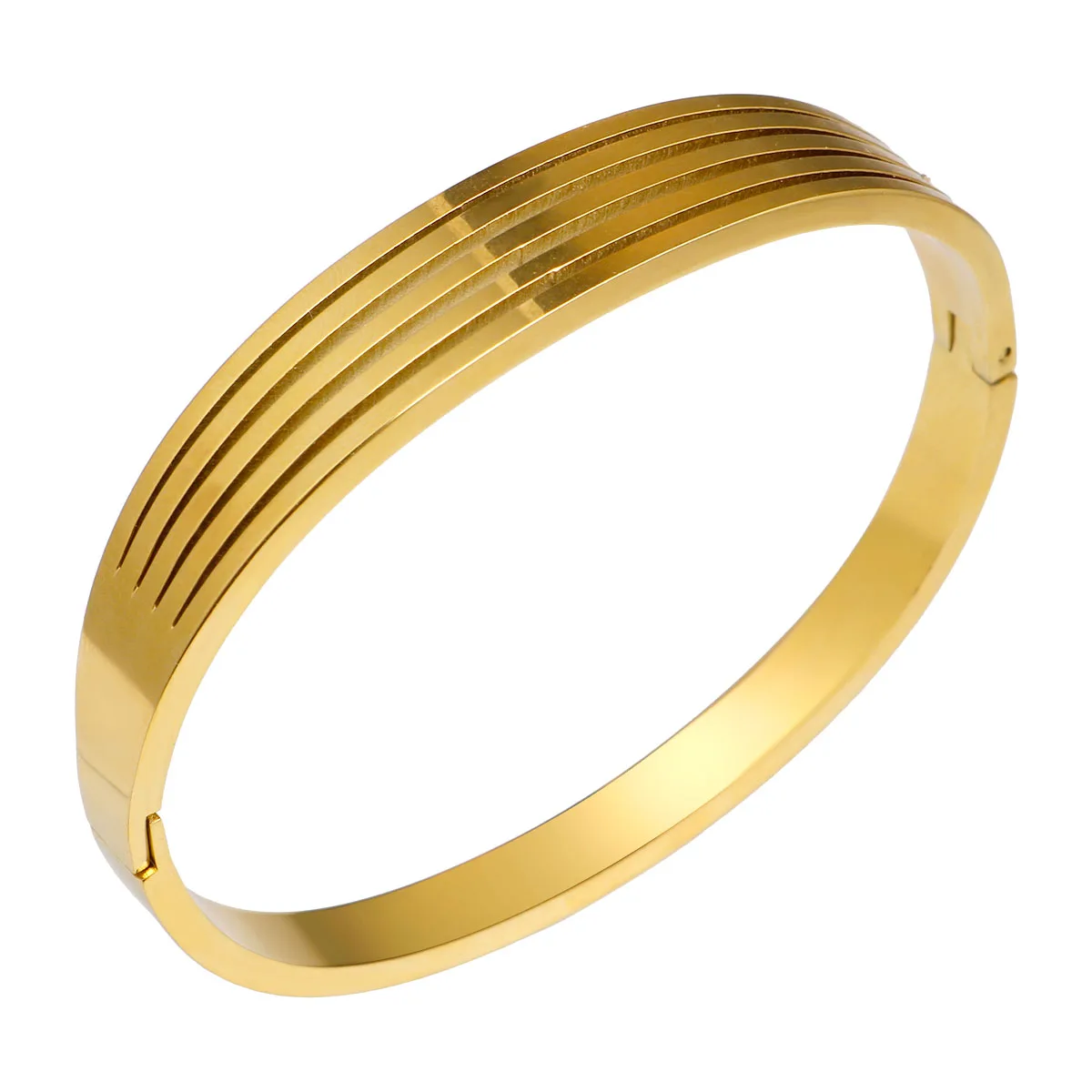 Elegant 18k Gold Plated Stainless Steel Women's Bracelet - Perfect Birthday Gift