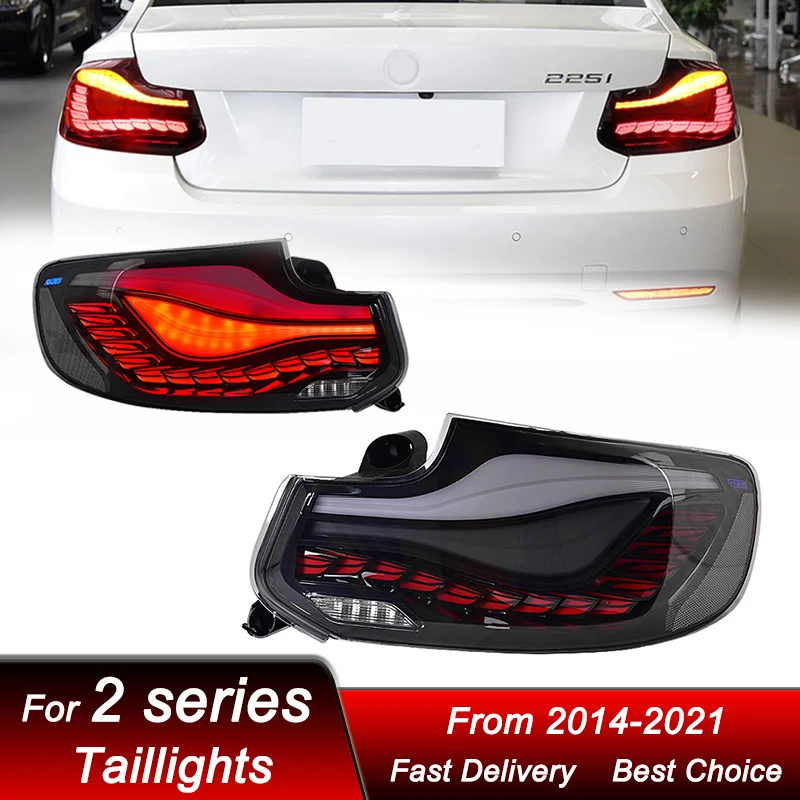 

Автомобильные задние фонари для BMW 2 серии F22 M2C 2014-2021, задний фонарь в виде дракона, задний фонарь, динамический сигнал поворота, задний фонарь в сборе