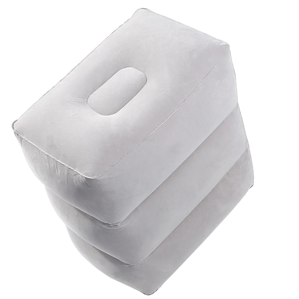 

Inflatable Mat Blow up Neck Pillow Foot Stool Airplane Travel Essentials for Flying Rest Car Height Leg