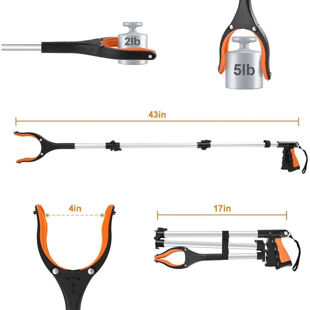 Outils De Ramassage, 81cm Pince De Préhension Pour Personnes Agees Extra Long Leger Et Pratique Pour Prise De La Corbeille Ramassage Des Dechets Dechets De Jardin 85208043