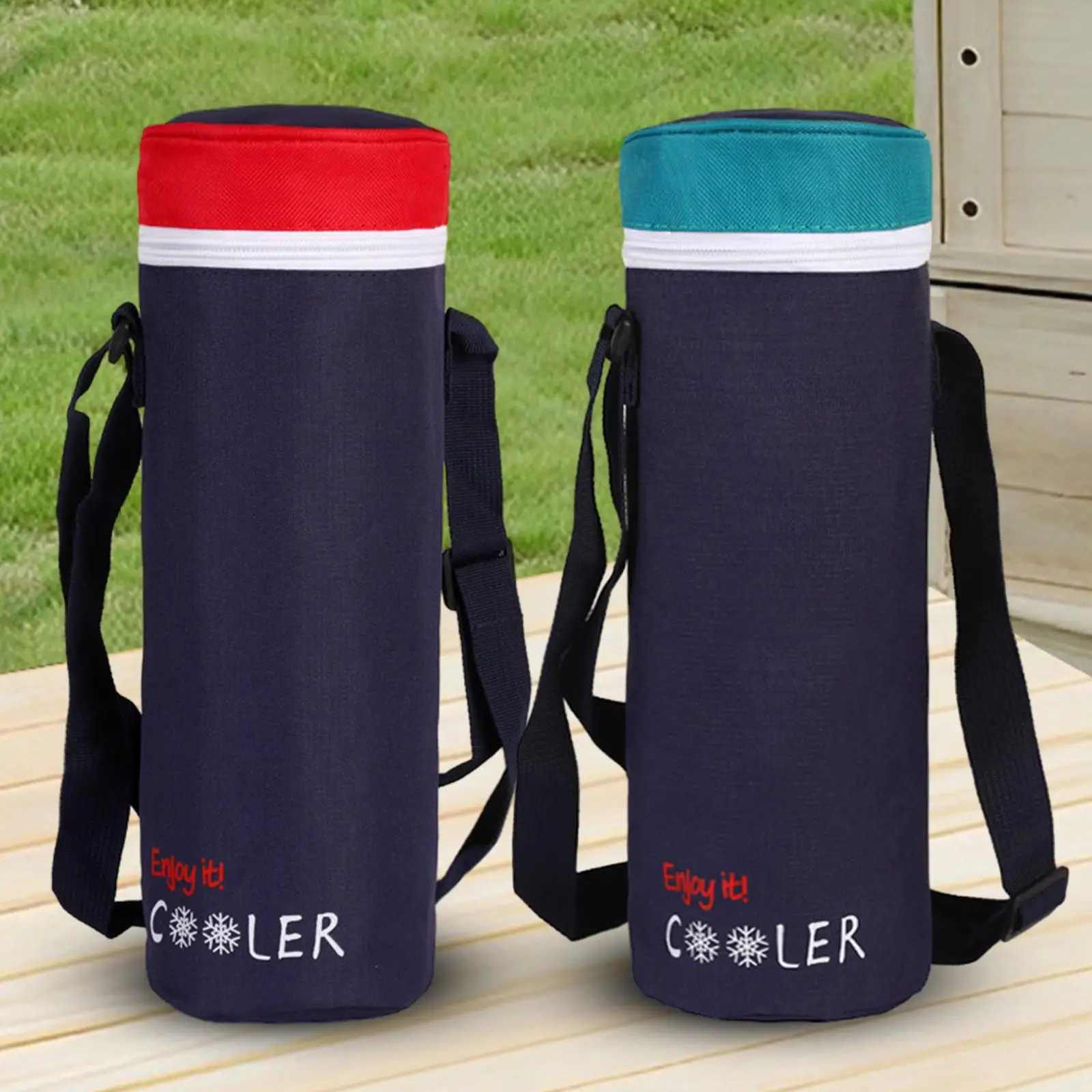 Insulated Water Bottle Carrier Bag Cooler Bag Outdoor Bottle Holder Case