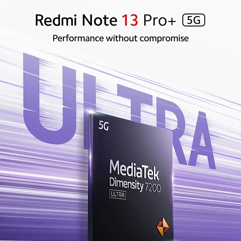 Global Version Xiaomi Redmi Note 13 Pro Plus 5G 200MP OIS Camera 120Hz 1.5K Curved Display MediaTek Dimensity 7200-Ultra IP68 cell phone,mobile phone