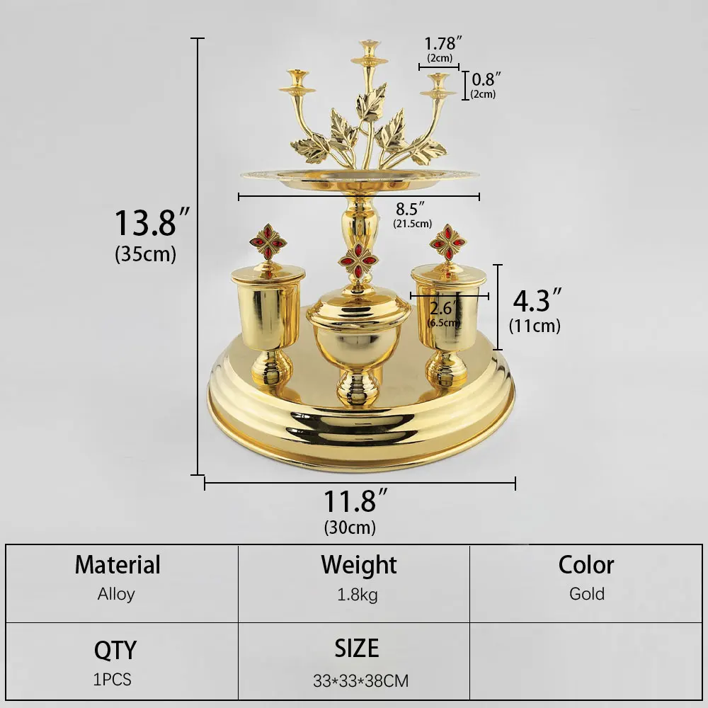 Orthodox Cross Trail for 5 bread Christian Alloy Souvenir Ornaments Church Decorations Gifts