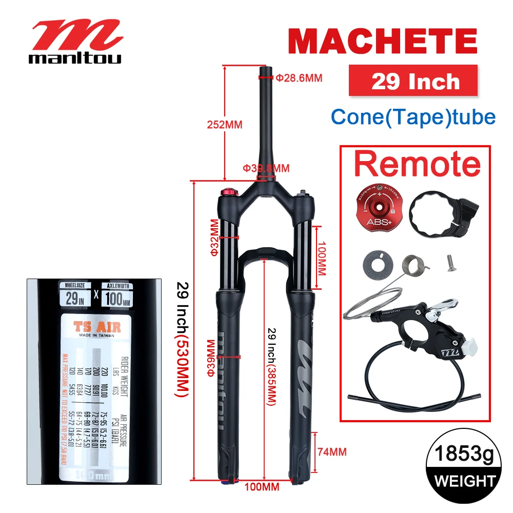 マニトウ MACHETE COMP または Markhor M30 MTB バイクフォーク 26