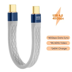 High - Speed USB 4.0 Data Cable - 240W 5A Fast Charging, USB - C to USB - C, 8K Ultra HD Support (40Gbps C)