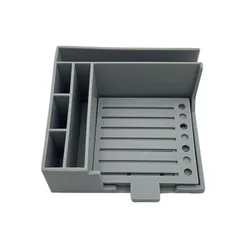 Sticky Note Holder Set with Line Drawing Template Dispenser and Sticky Pad Base (Grey)