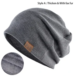 Unisex Fashionable Solid Knit Beanie - Warm Hip - Hop Style Hat - One Size (Style A Dark Gray)