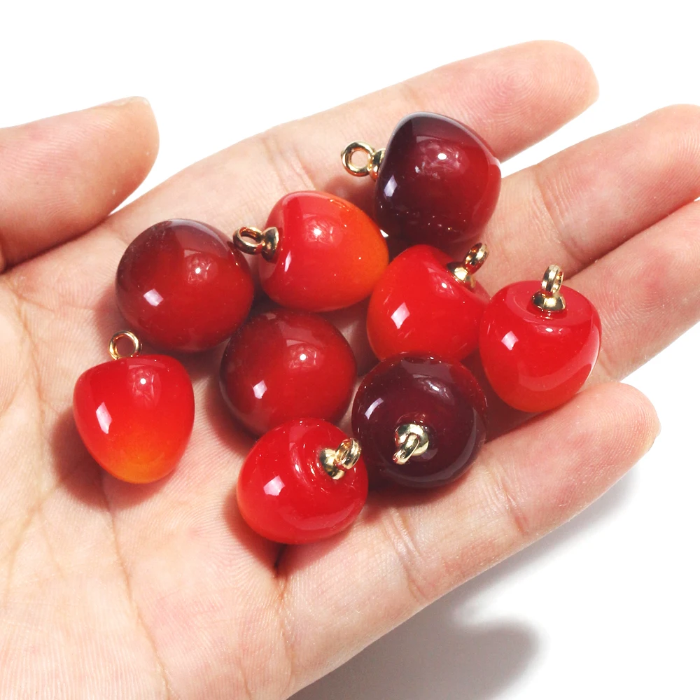 CJIAYUJEW 3D frutta fragola acrilico collana orecchino set. carino