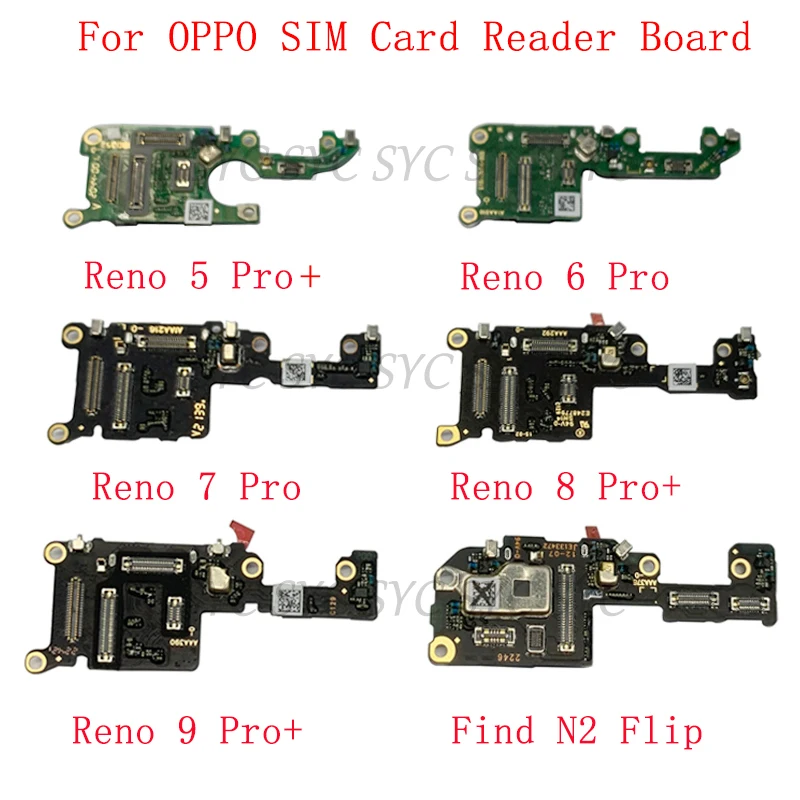 Cavo Flessibile Della Scheda Del Lettore Di Schede Sim Originale Per Oppo Reno 5 Pro 6 Pro 7 Pro 8 Pro + 9 Pro + Trova N2 Flip Repair Parts