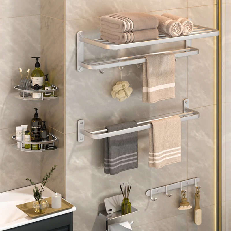 

Towel rack bathroom pendant hardware folding bath towel holder bathroom shelf
