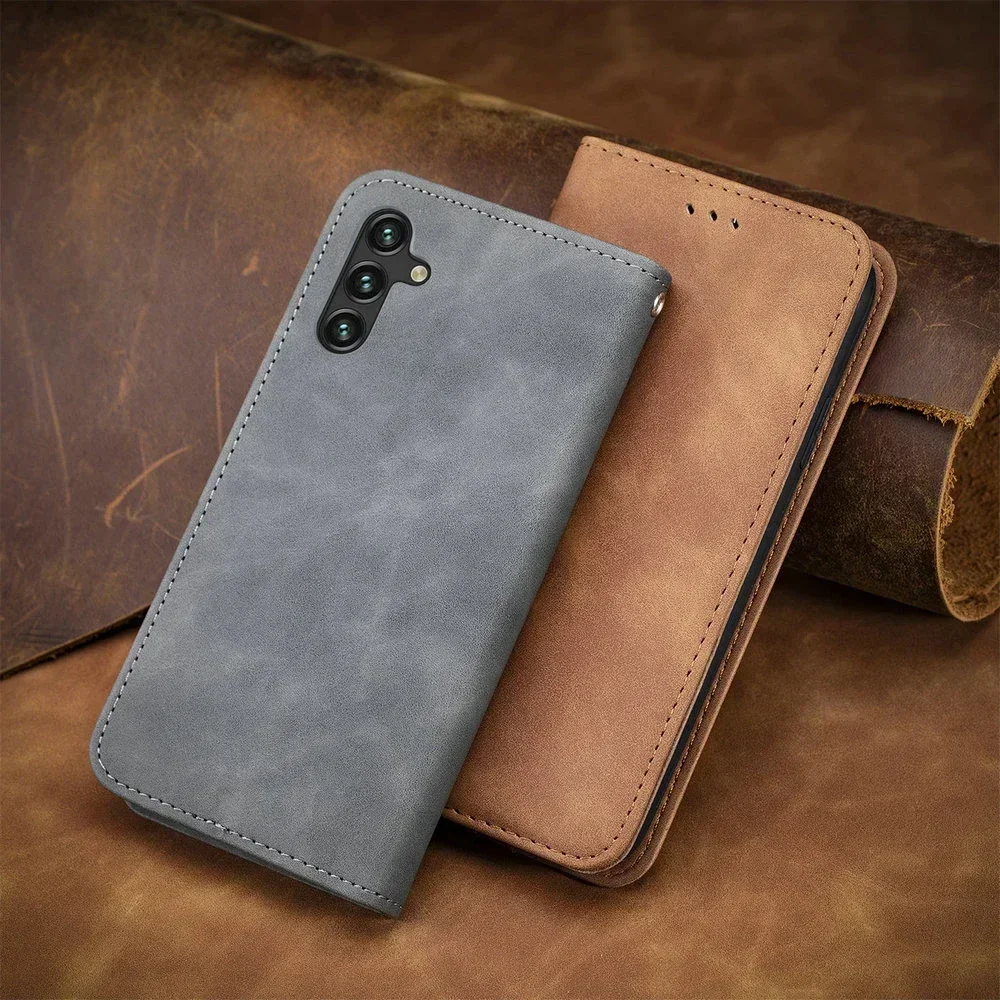 Luxury Leather Wallet Flip Case - Book Style Coque