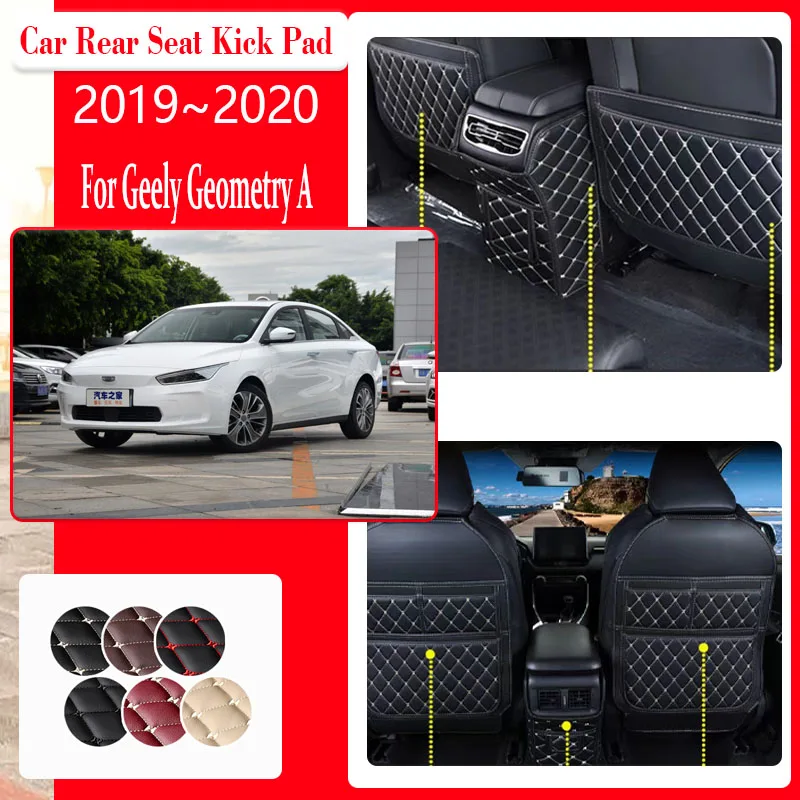 

Car Seat Kick Mats For Geely Geometry A 2019~2020 Anti-wearing Armrest Back Seat Leather Mat Box Carpet Mud Set Auto Accessories