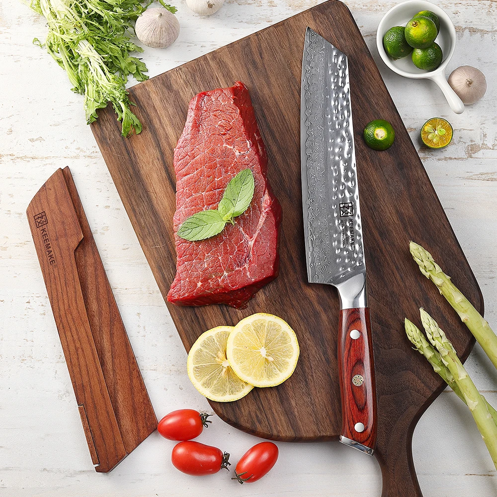 KeemakeKiritsukeChef8KnifeDamascusSteelVG10SharpJapanese